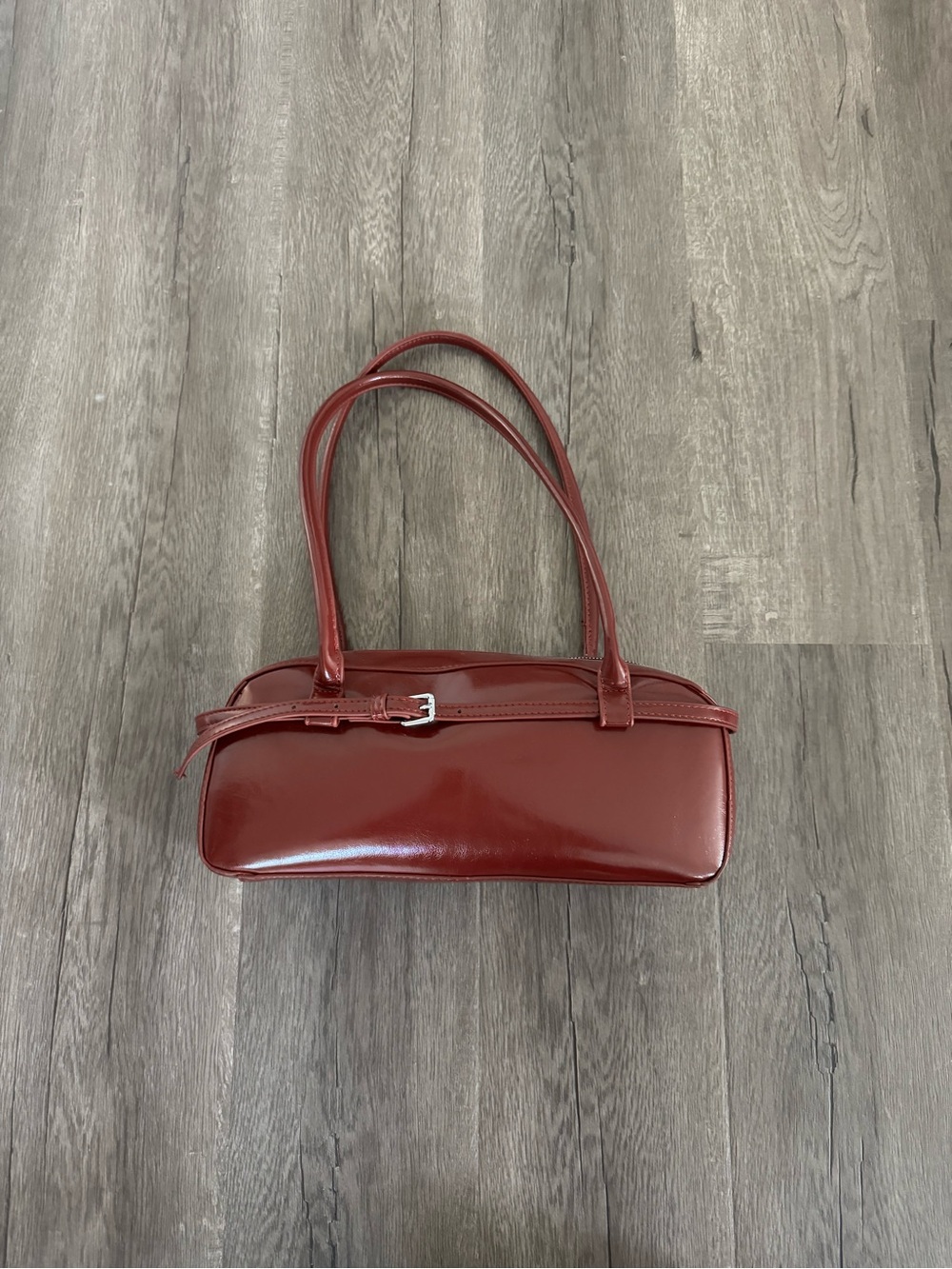 Classic Red Patent Shoulder Bag